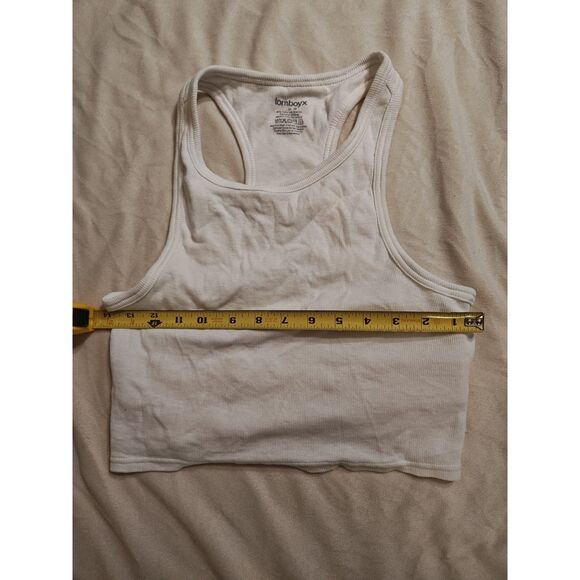 Ribbed white crop top - Picture 4 of 6